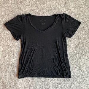 Dark grey short sleeve top